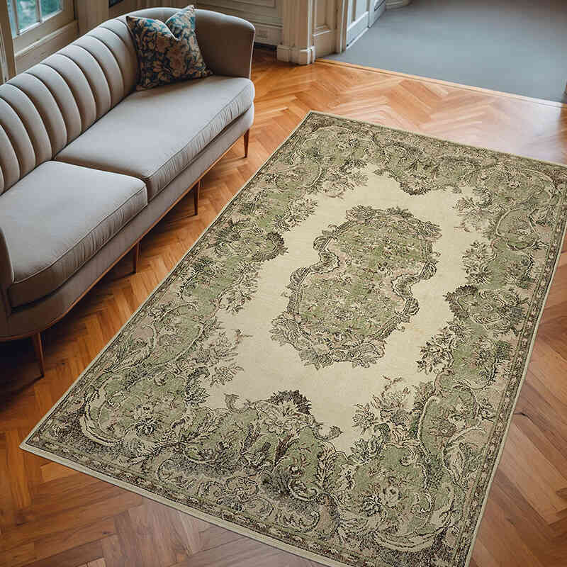 El Dokuma Vintage Halı - 195 cm x 307 cm - K0078804