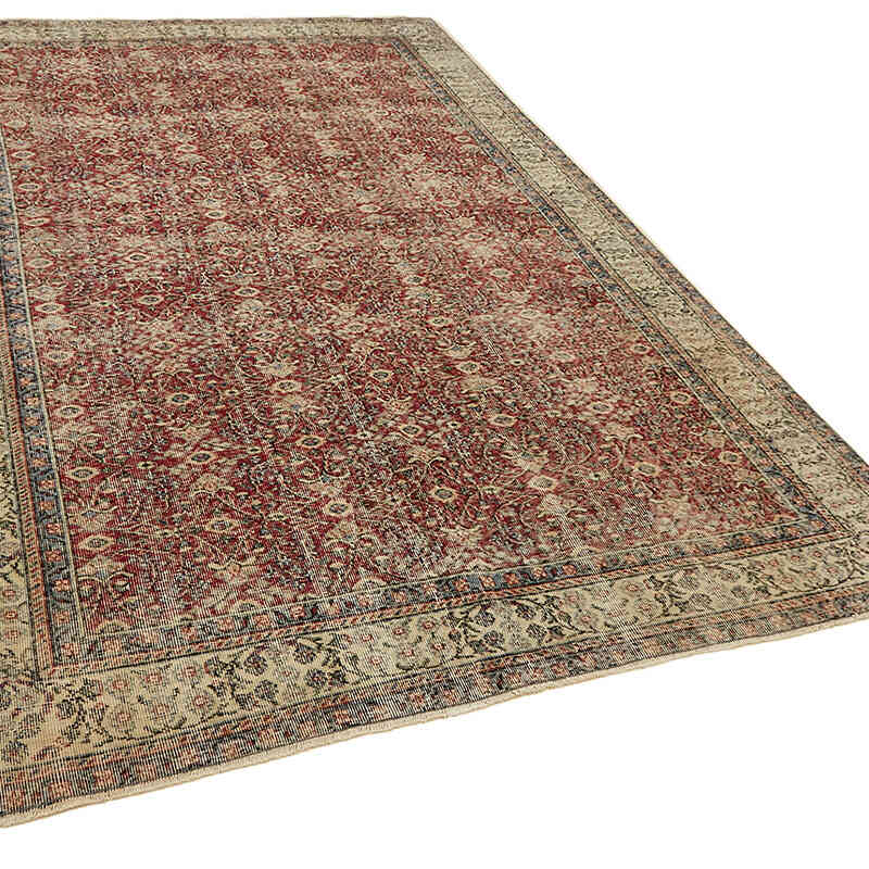 Alfombra Vintage Turca Anudada a Mano - 204 cm x 304 cm - K0078807