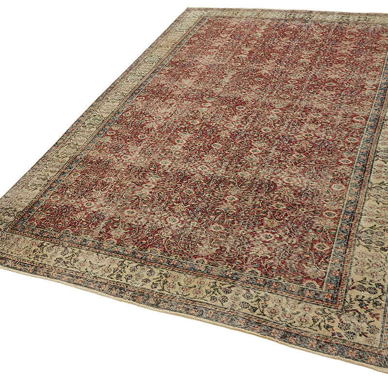Alfombra Vintage Turca Anudada a Mano - 204 cm x 304 cm - K0078807