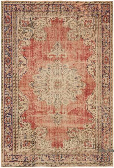 Vintage Turkish Hand-Knotted Rug - 6' 9" x 10' 1" (81" x 121")