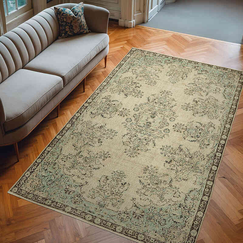 Vintage Turkish Hand-Knotted Rug - 6' 5" x 10' 4" (77" x 124") - K0078811