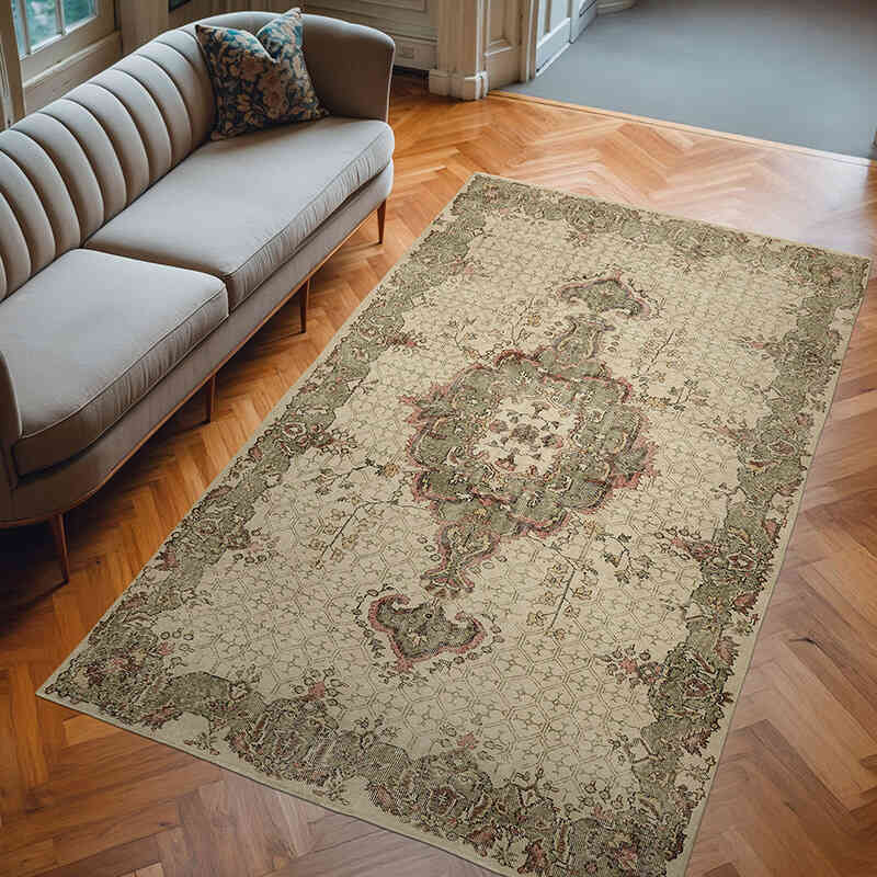 Vintage Turkish Hand-Knotted Rug - 6' 2" x 10' 5" (74" x 125") - K0078812