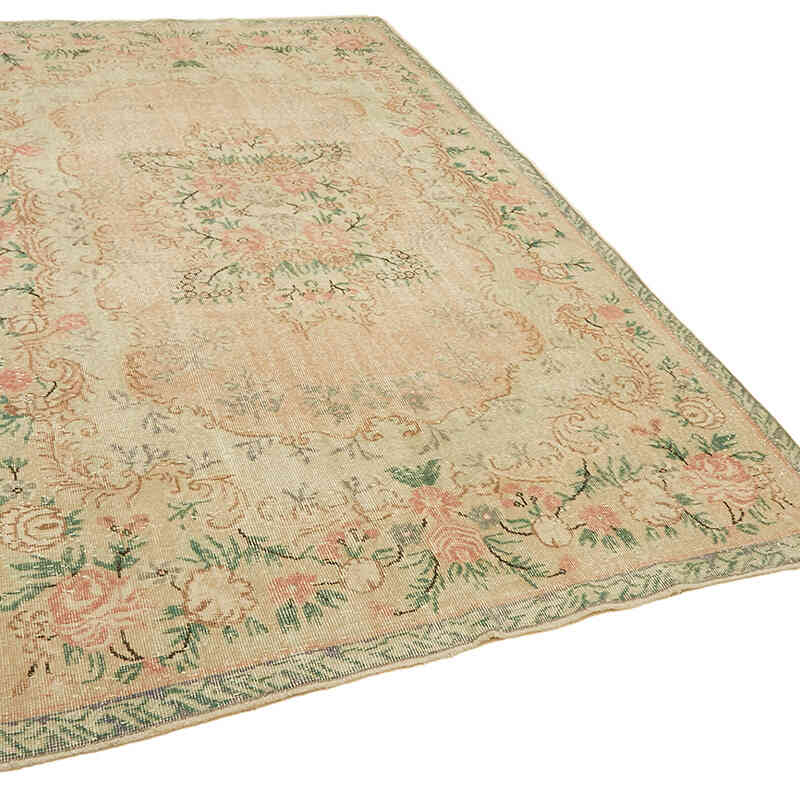 Vintage Turkish Hand-Knotted Rug - 6' 4" x 10'  (76" x 120") - K0078816