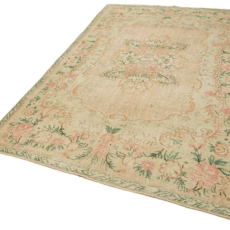 Vintage Turkish Hand-Knotted Rug - 6' 4" x 10'  (76" x 120") - K0078816