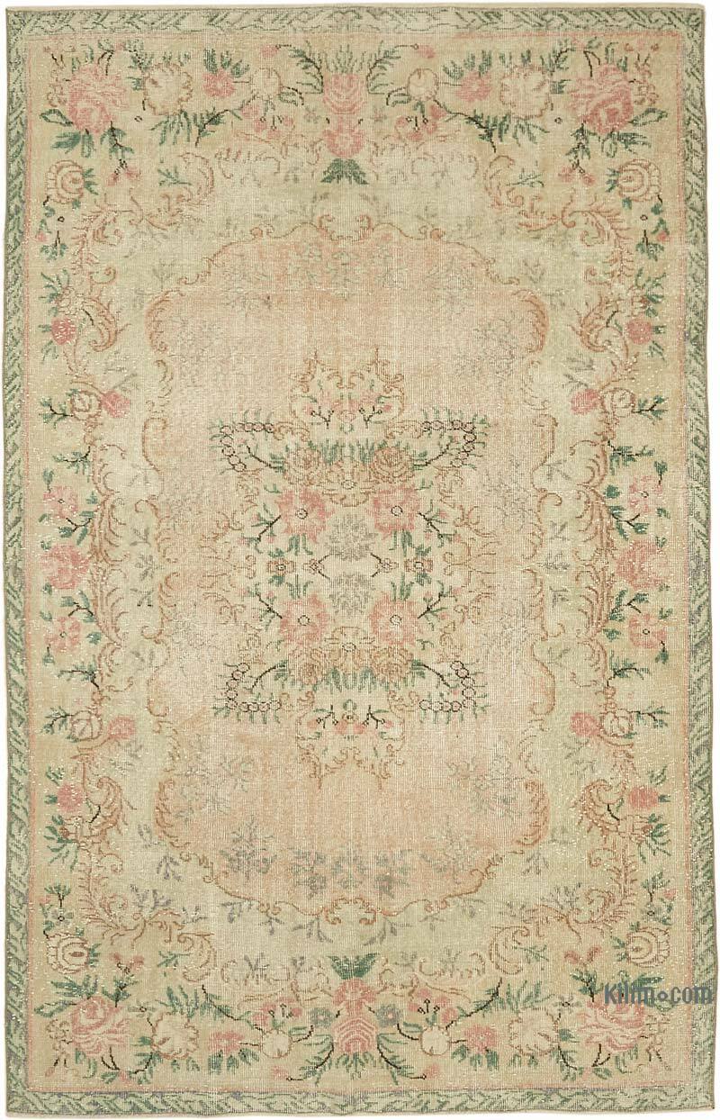 Vintage Turkish Hand-Knotted Rug - 6' 4" x 10'  (76" x 120") - K0078816