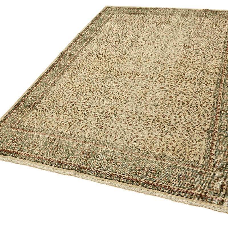 Alfombra Vintage Turca Anudada a Mano - 210 cm x 302 cm - K0078818