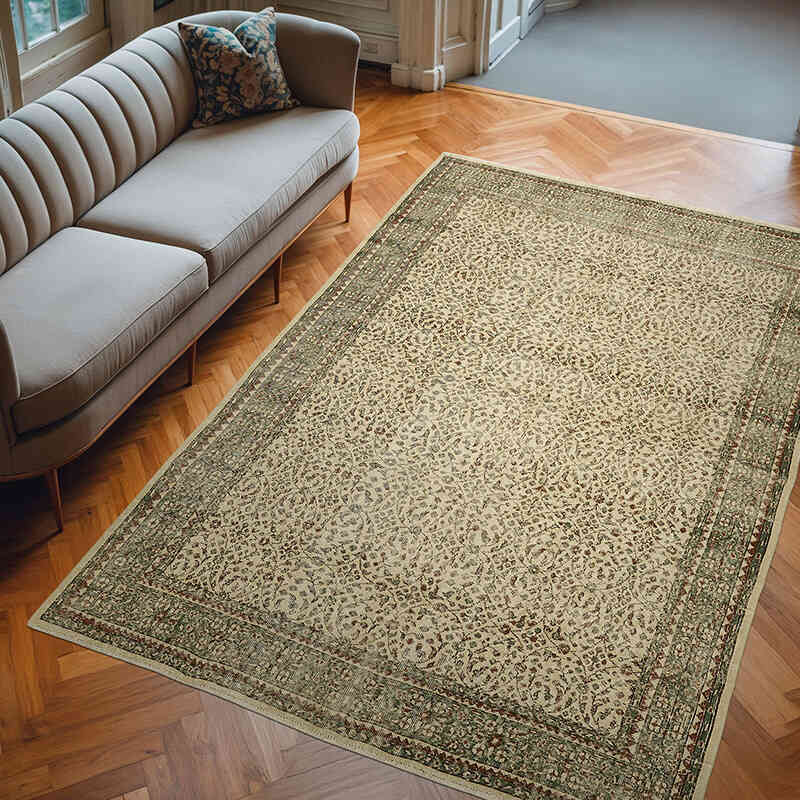 Alfombra Vintage Turca Anudada a Mano - 210 cm x 302 cm - K0078818
