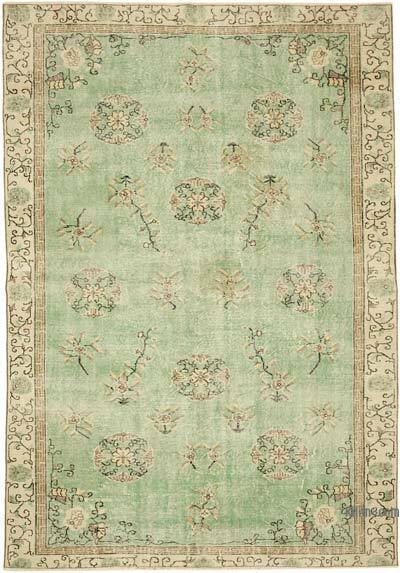 Vintage Turkish Hand-Knotted Rug - 6' 4" x 9' 5" (76" x 113")