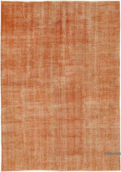 Boyalı El Dokuma Vintage Halı - 205 cm x 294 cm