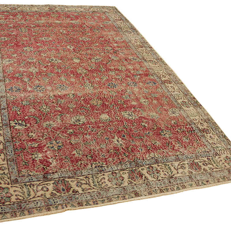 Vintage Turkish Hand-Knotted Rug - 6' 4" x 10' 2" (76" x 122") - K0078826