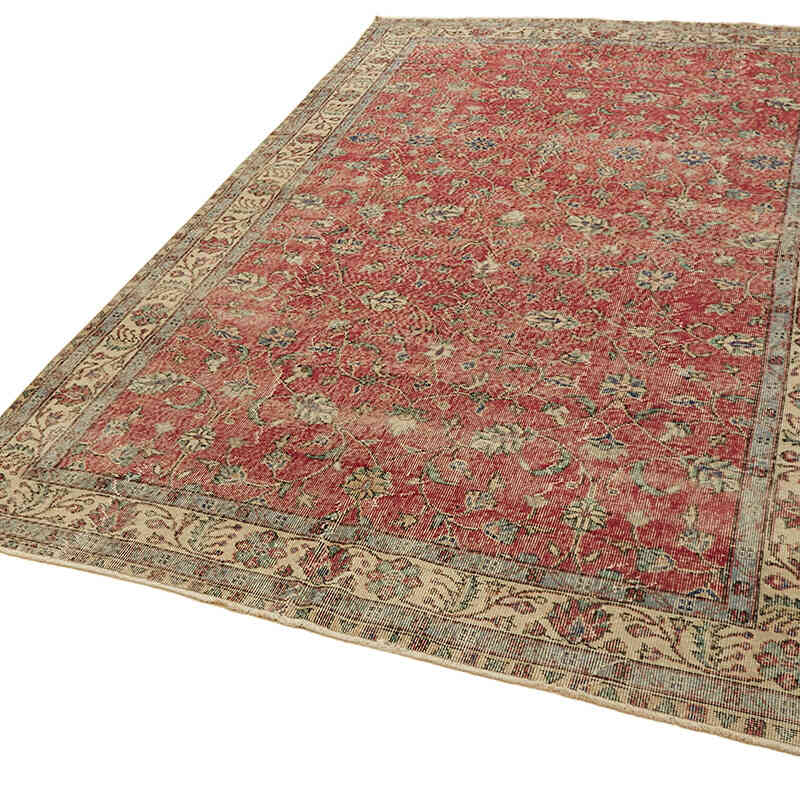 Vintage Turkish Hand-Knotted Rug - 6' 4" x 10' 2" (76" x 122") - K0078826