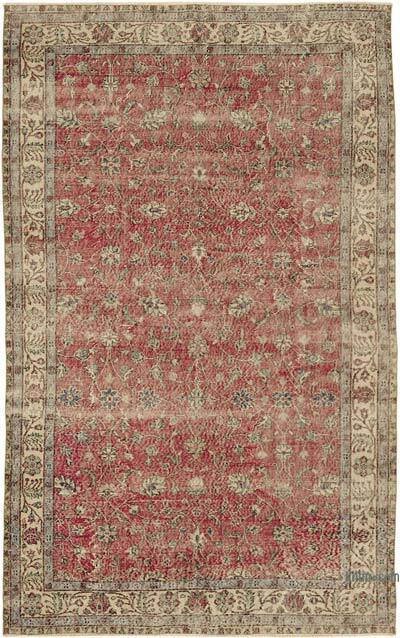 Vintage Turkish Hand-Knotted Rug - 6' 4" x 10' 2" (76" x 122")
