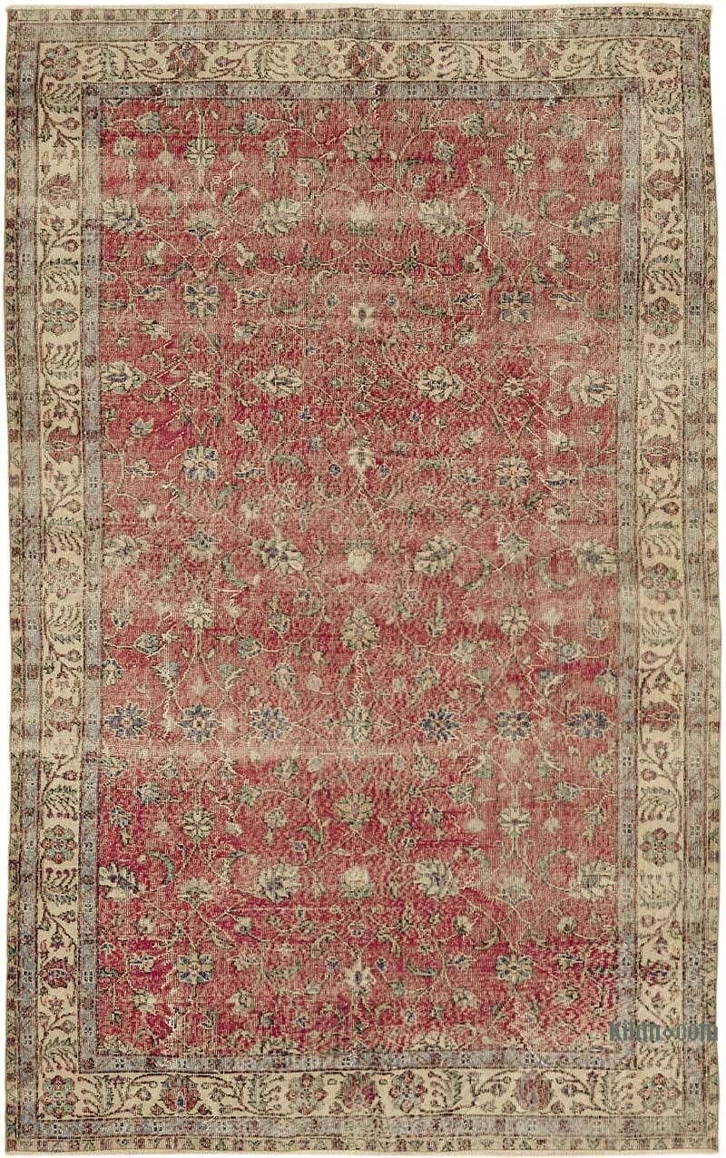 Vintage Turkish Hand-Knotted Rug - 6' 4" x 10' 2" (76" x 122") - K0078826