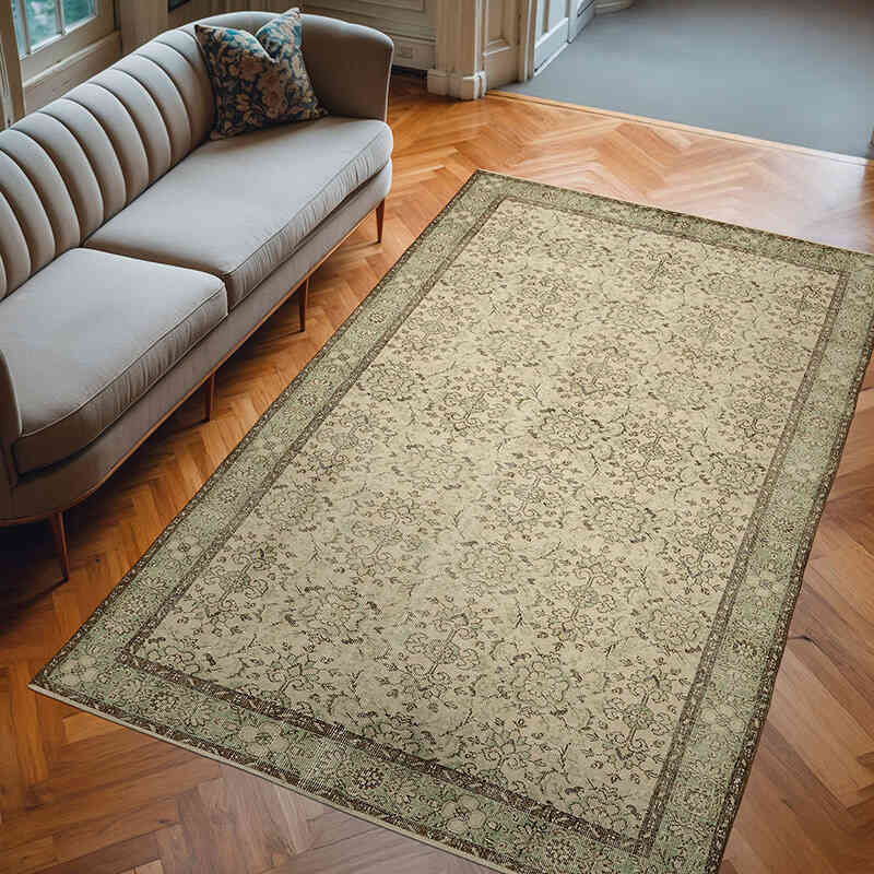 El Dokuma Vintage Halı - 195 cm x 315 cm - K0078827