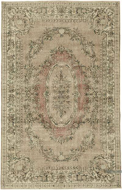 Vintage Turkish Hand-Knotted Rug - 6' 3" x 9' 8" (75" x 116")