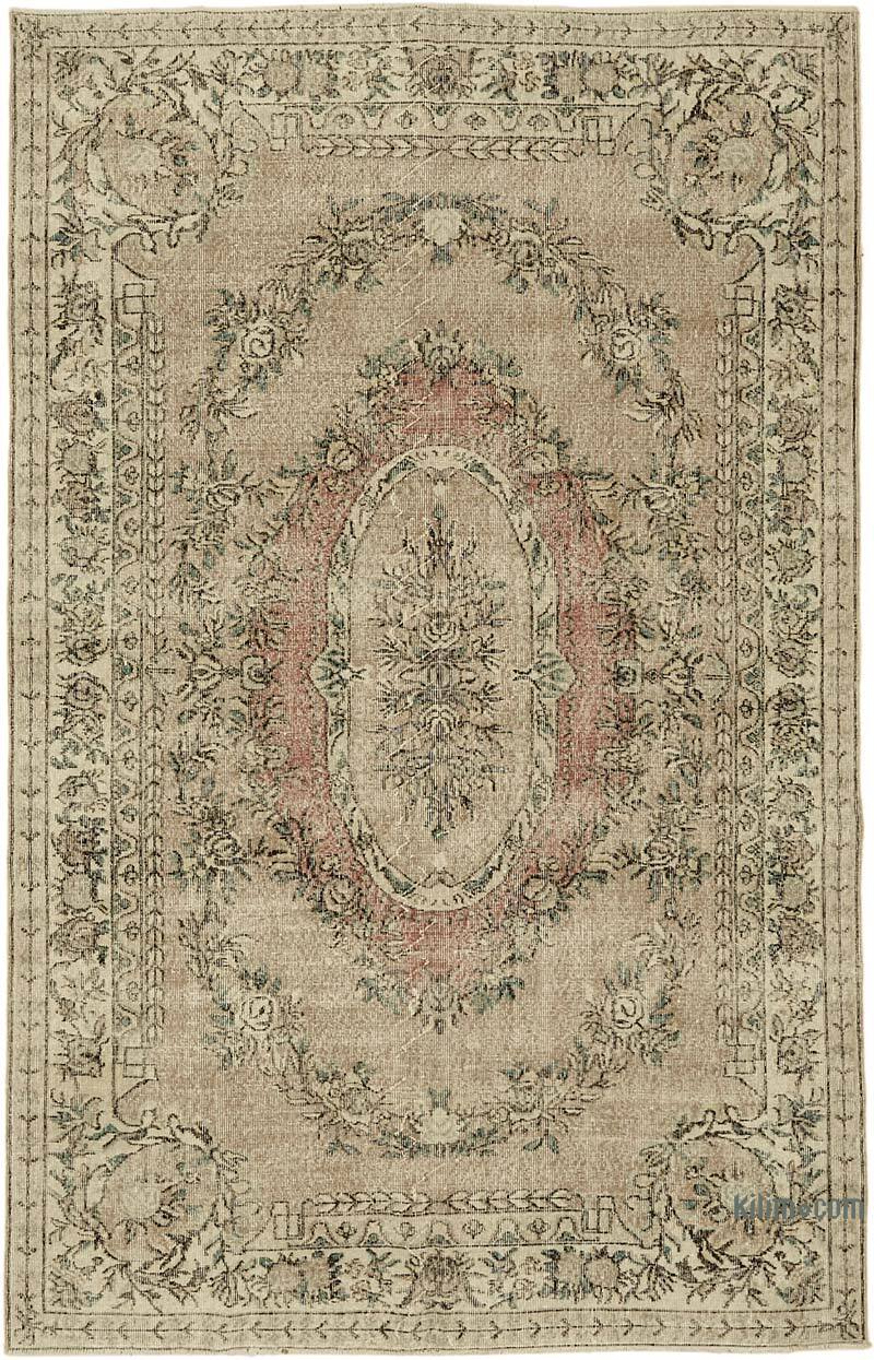 Alfombra Vintage Turca Anudada a Mano - 190 cm x 295 cm - K0078839