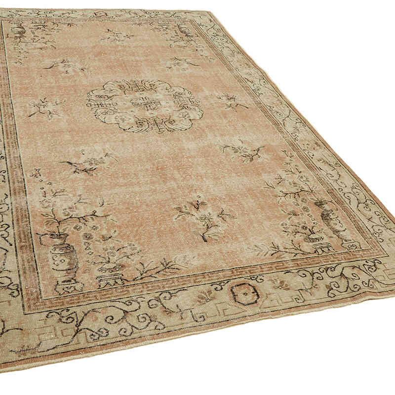 Alfombra Vintage Turca Anudada a Mano - 204 cm x 306 cm - K0078841