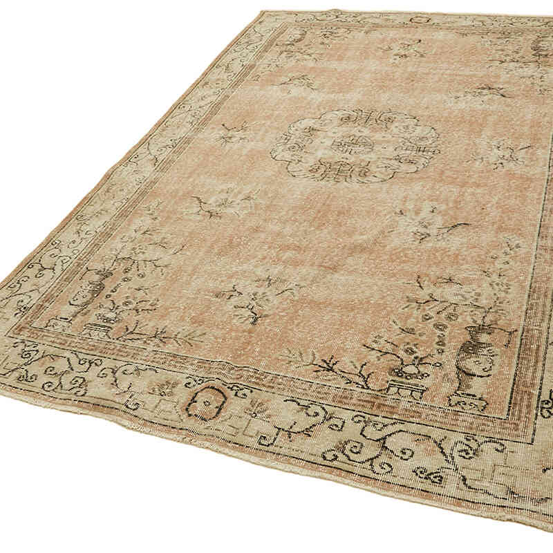 Alfombra Vintage Turca Anudada a Mano - 204 cm x 306 cm - K0078841
