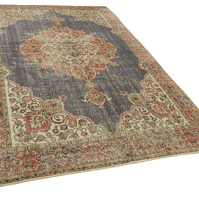 Alfombra Vintage Turca Anudada a Mano - 198 cm x 302 cm - K0078844