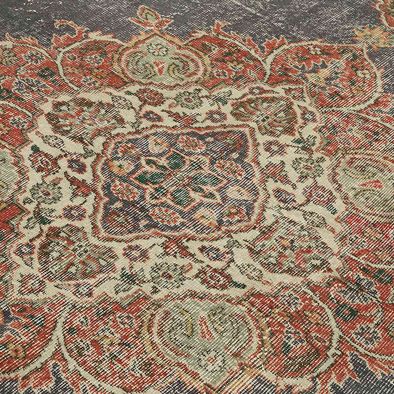 Alfombra Vintage Turca Anudada a Mano - 198 cm x 302 cm - K0078844