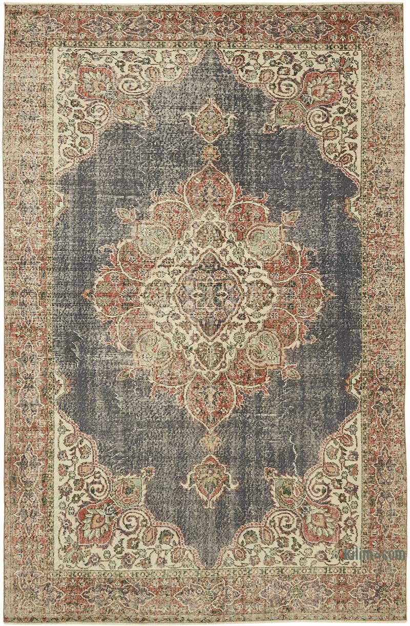 Alfombra Vintage Turca Anudada a Mano - 198 cm x 302 cm - K0078844