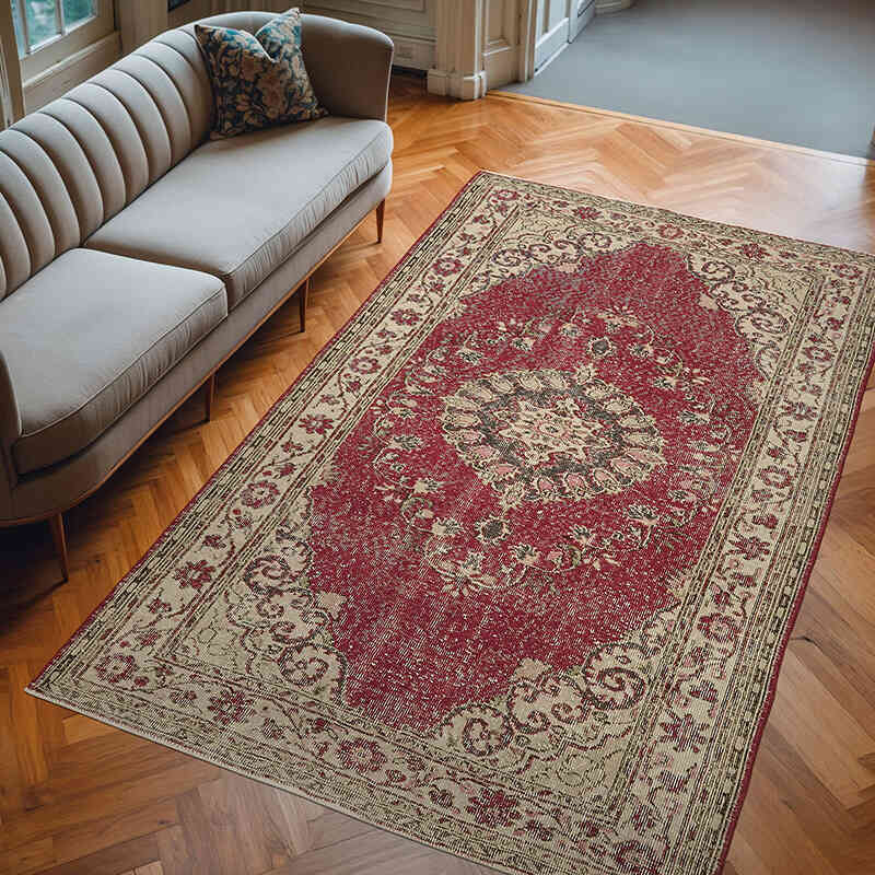 El Dokuma Vintage Halı - 195 cm x 312 cm - K0078847