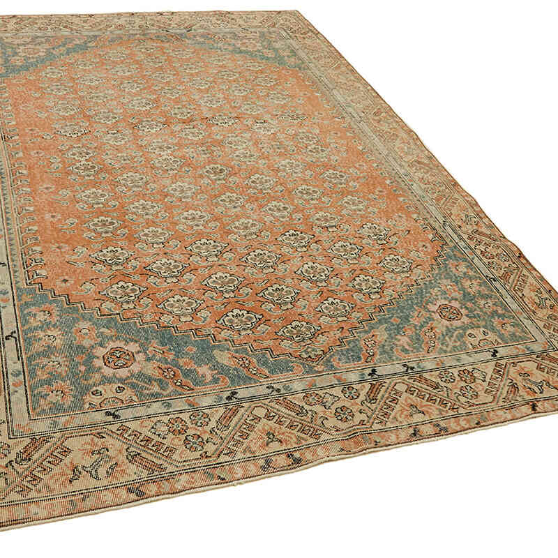 Vintage Turkish Hand-Knotted Rug - 6' 9" x 9' 8" (81" x 116") - K0078851