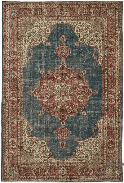 Alfombra Vintage Turca Anudada a Mano - 196 cm x 307 cm