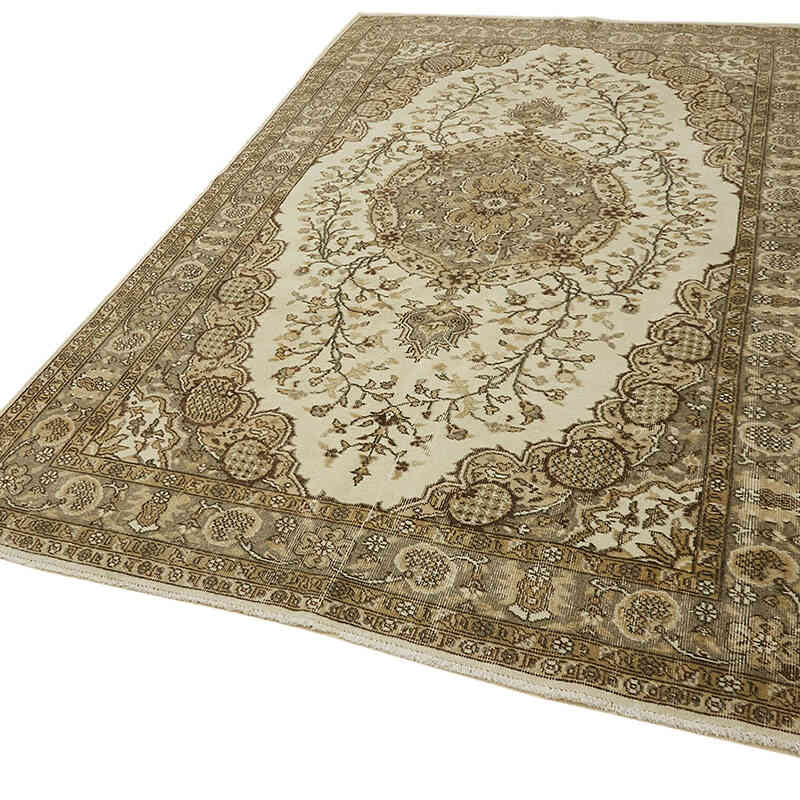 Alfombra Vintage Turca Anudada a Mano - 198 cm x 306 cm - K0078859