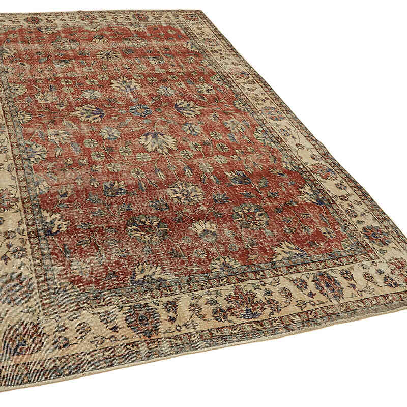 El Dokuma Vintage Halı - 198 cm x 318 cm - K0078861