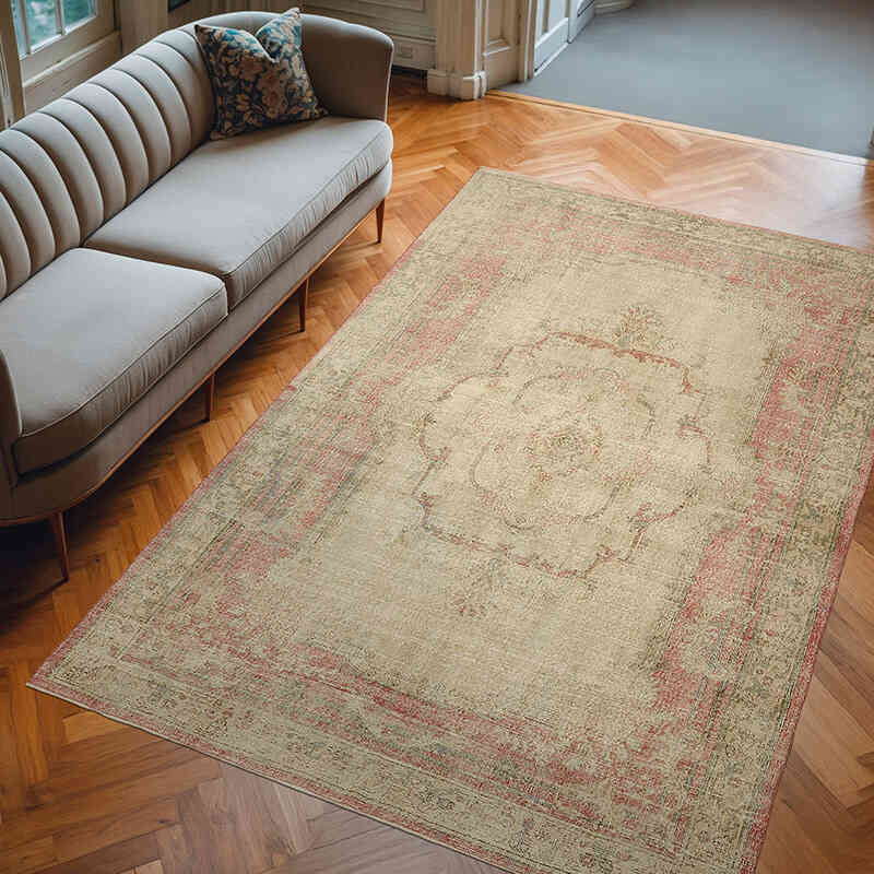 El Dokuma Vintage Halı - 206 cm x 312 cm - K0078870