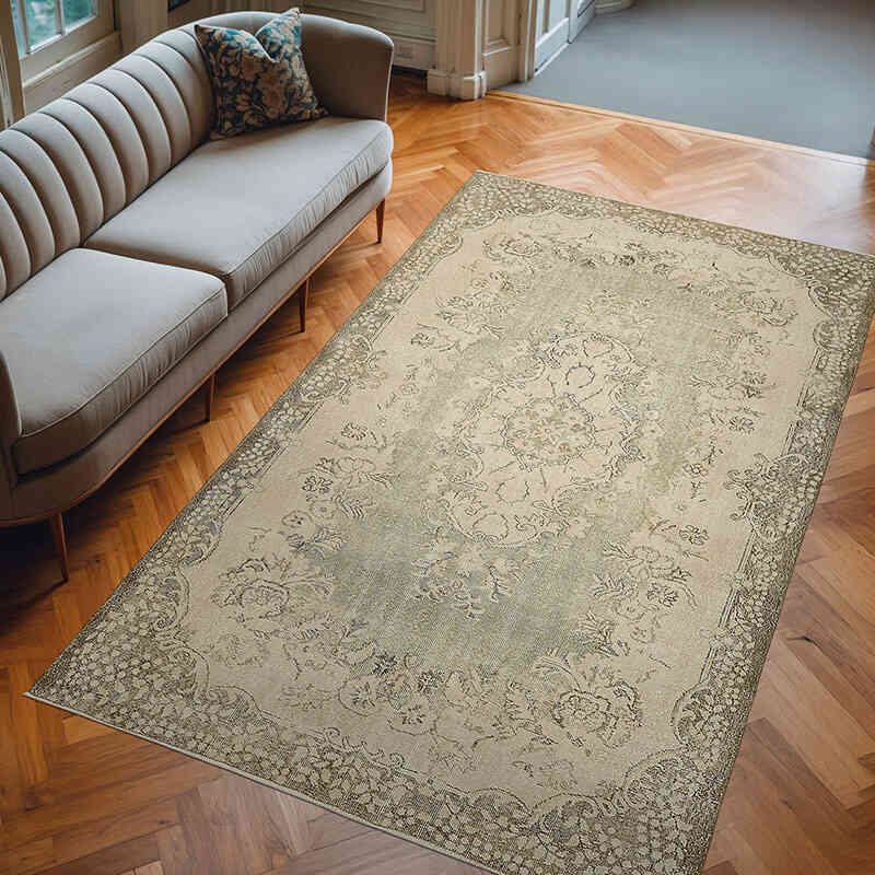 Vintage Turkish Hand-Knotted Rug - 6' 1" x 9' 10" (73" x 118") - K0078890