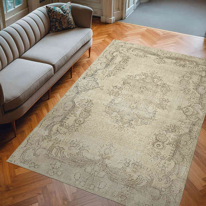 El Dokuma Vintage Halı - 203 cm x 302 cm - K0078894