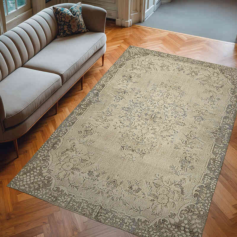 Vintage Turkish Hand-Knotted Rug - 6' 4" x 9' 8" (76" x 116") - K0078896