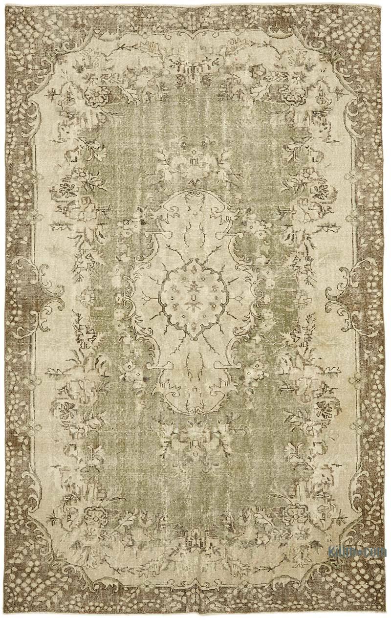 Alfombra Vintage Turca Anudada a Mano - 196 cm x 307 cm - K0078900