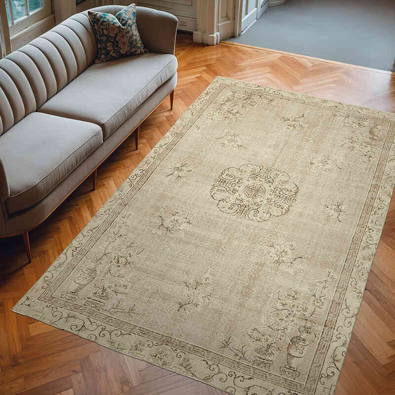 El Dokuma Vintage Halı - 191 cm x 294 cm - K0078902