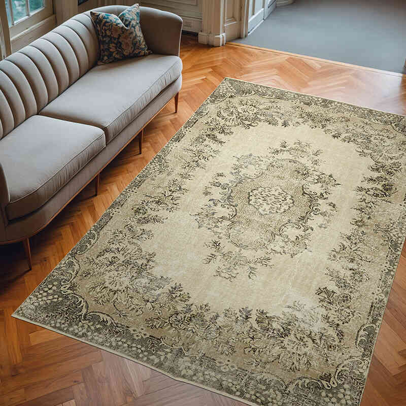 Vintage Turkish Hand-Knotted Rug - 6' 7" x 9' 10" (79" x 118") - K0078903