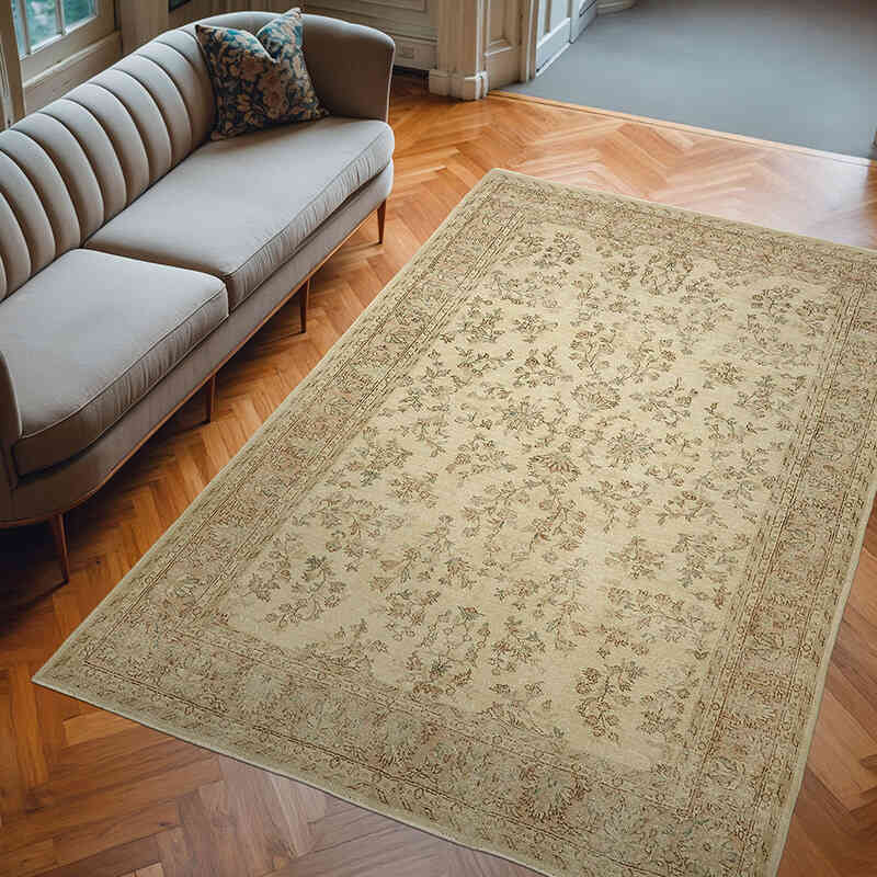 El Dokuma Vintage Halı - 204 cm x 302 cm - K0078908