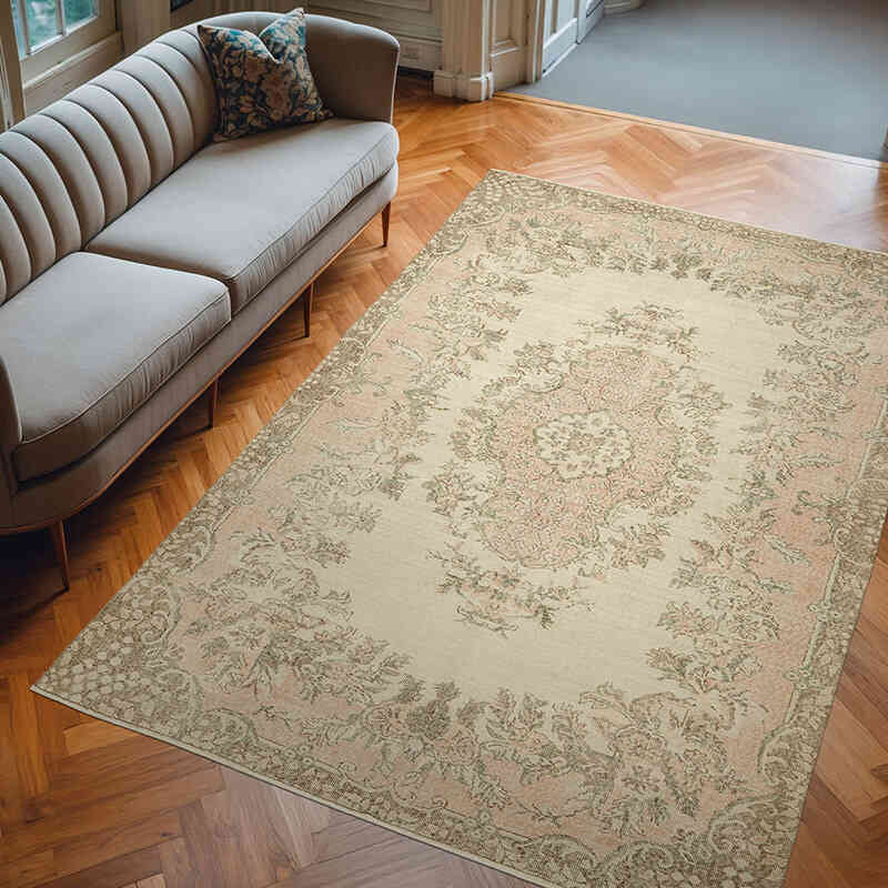 Alfombra Vintage Turca Anudada a Mano - 195 cm x 290 cm - K0078910