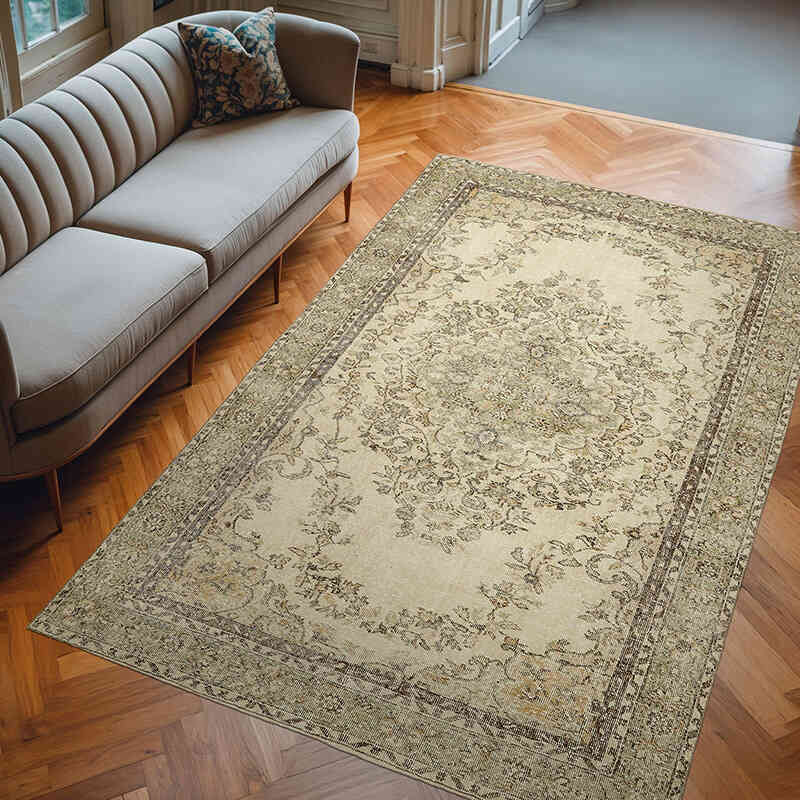 El Dokuma Vintage Halı - 190 cm x 294 cm - K0078911