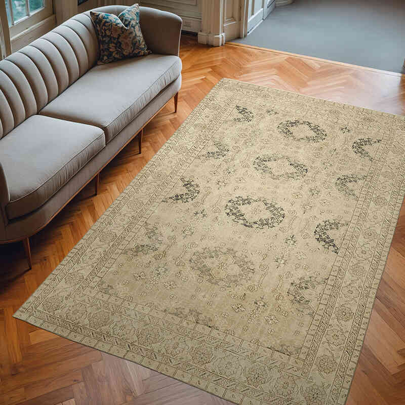 El Dokuma Vintage Halı - 198 cm x 290 cm - K0078912