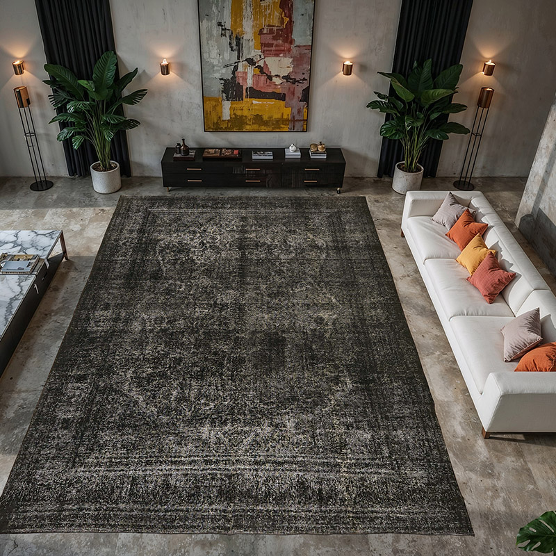Over-dyed Vintage Hand-Knotted Oriental Rug - 11' 2" x 15' 2" (134" x 182") - K0078915