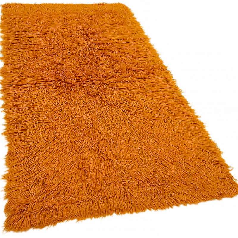 Vintage Anatolian Tulu Rug - 3' 7" x 7' 7" (43" x 91") - K0078972