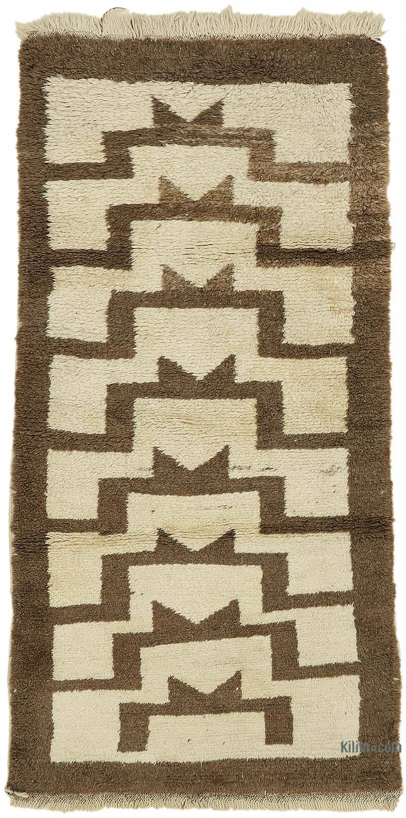 Vintage Anatolian Tulu Rug - 3' 4" x 7' 3" (40" x 87") - K0078984