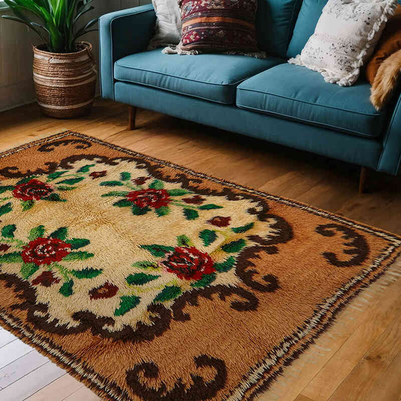 Alfombra Vintage de Anatolia Tulu - 134 cm x 200 cm - K0079029