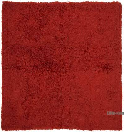 Vintage Anatolian Tulu Rug - 6' 11" x 6' 11" (83" x 83")