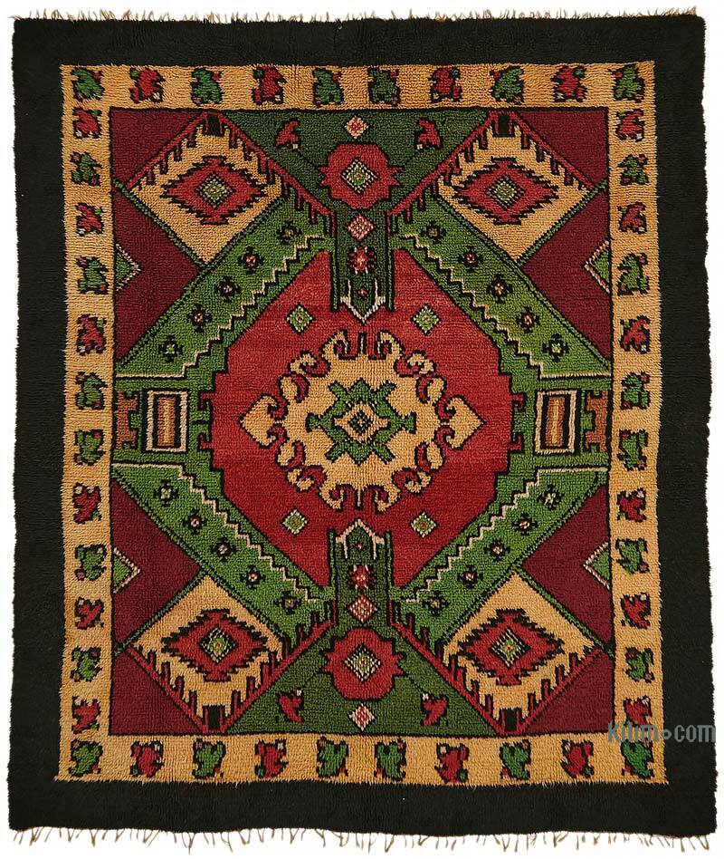 Vintage Anatolian Tulu Rug - 6' 4" x 7' 4" (76" x 88") - K0079064