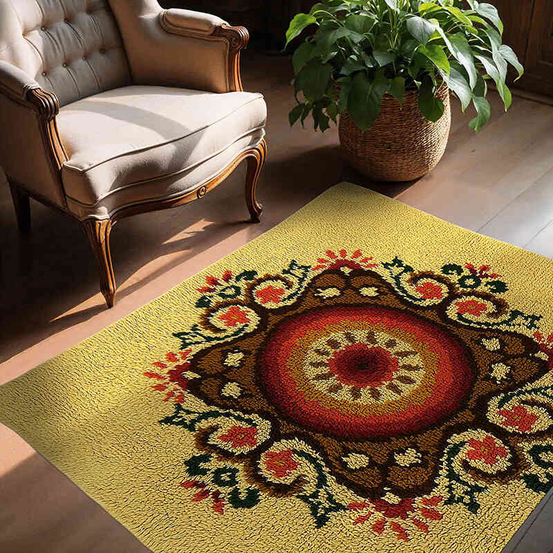 Vintage Anatolian Tulu Rug - 4' 9" x 5' 2" (57" x 62") - K0079080