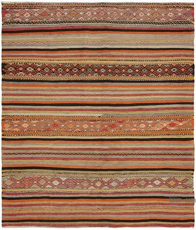 Vintage Anatolian Kilim Rug - 5' 7" x 6' 4" (67" x 76")