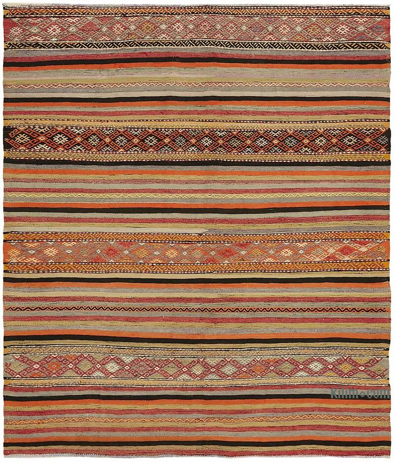 Vintage Anatolian Kilim Rug - 5' 7" x 6' 4" (67" x 76") - K0079094